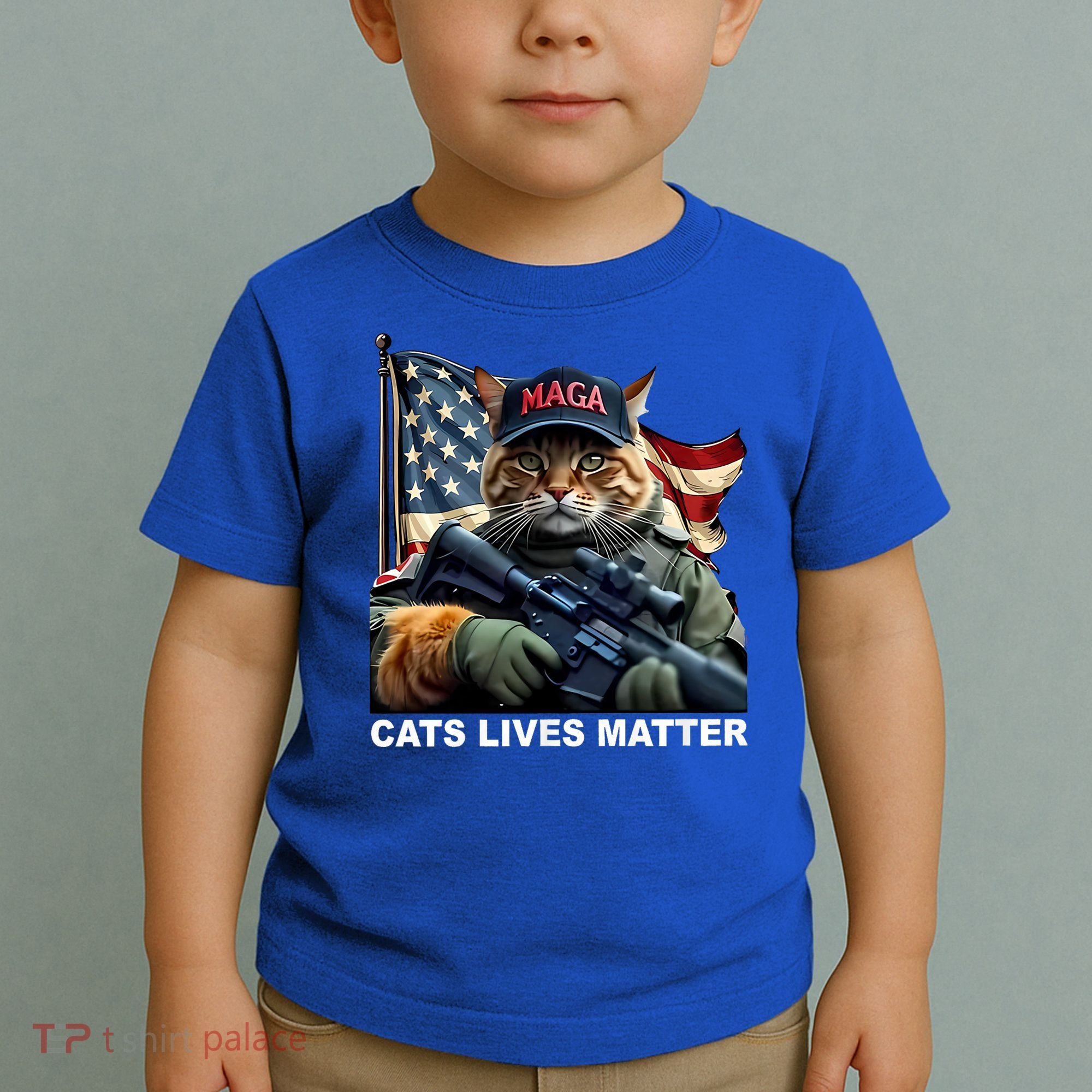 Cats Lives Matter Funny Trump 2024 Cat Maga Toddler T-Shirt