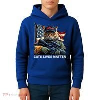 Cats Lives Matter Funny Trump 2024 Cat Maga Kids Hoodie thumb 4