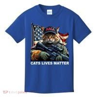 Cats Lives Matter Funny Trump 2024 Cat Maga Kids T-Shirt thumb 0