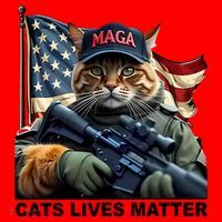 Cats Lives Matter Funny Trump 2024 Cat Maga Santa Hat thumb 1