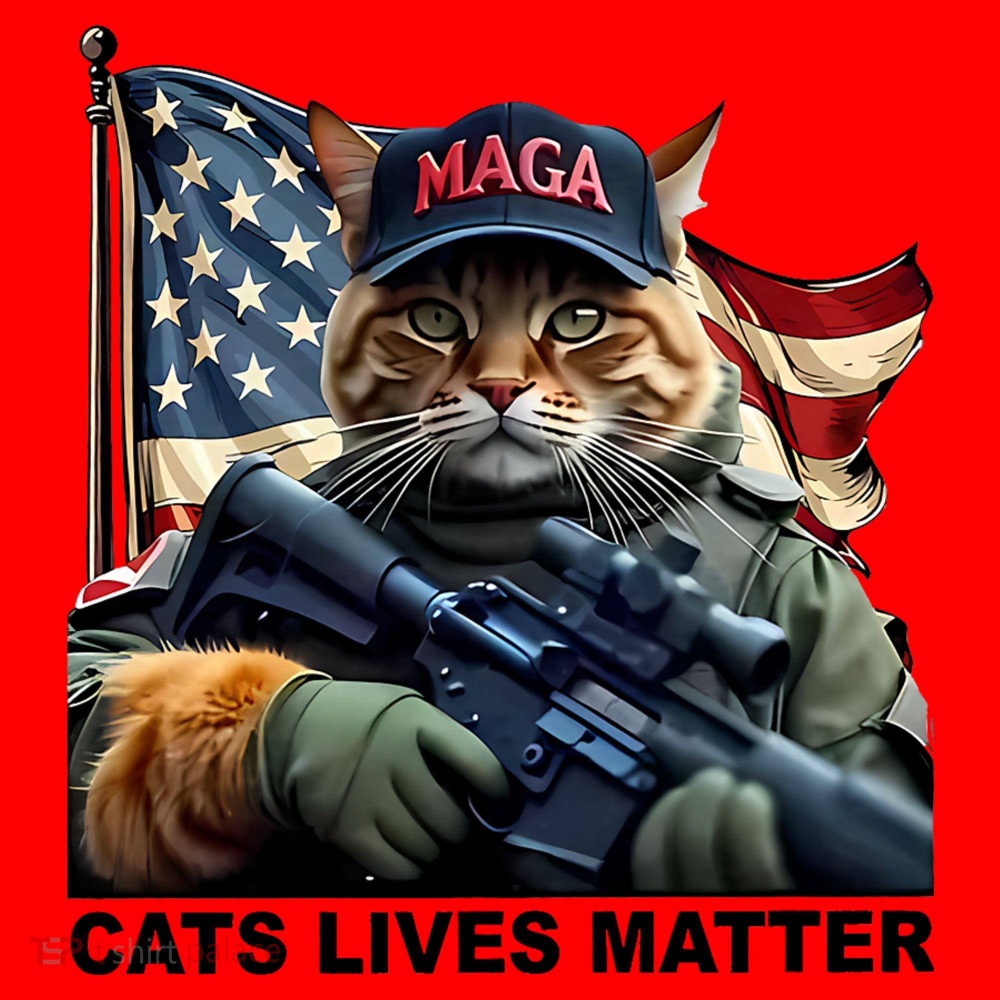 Cats Lives Matter Funny Trump 2024 Cat Maga Santa Hat
