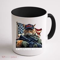 Cats Lives Matter Funny Trump 2024 Cat Maga Coffee Mug thumb 1