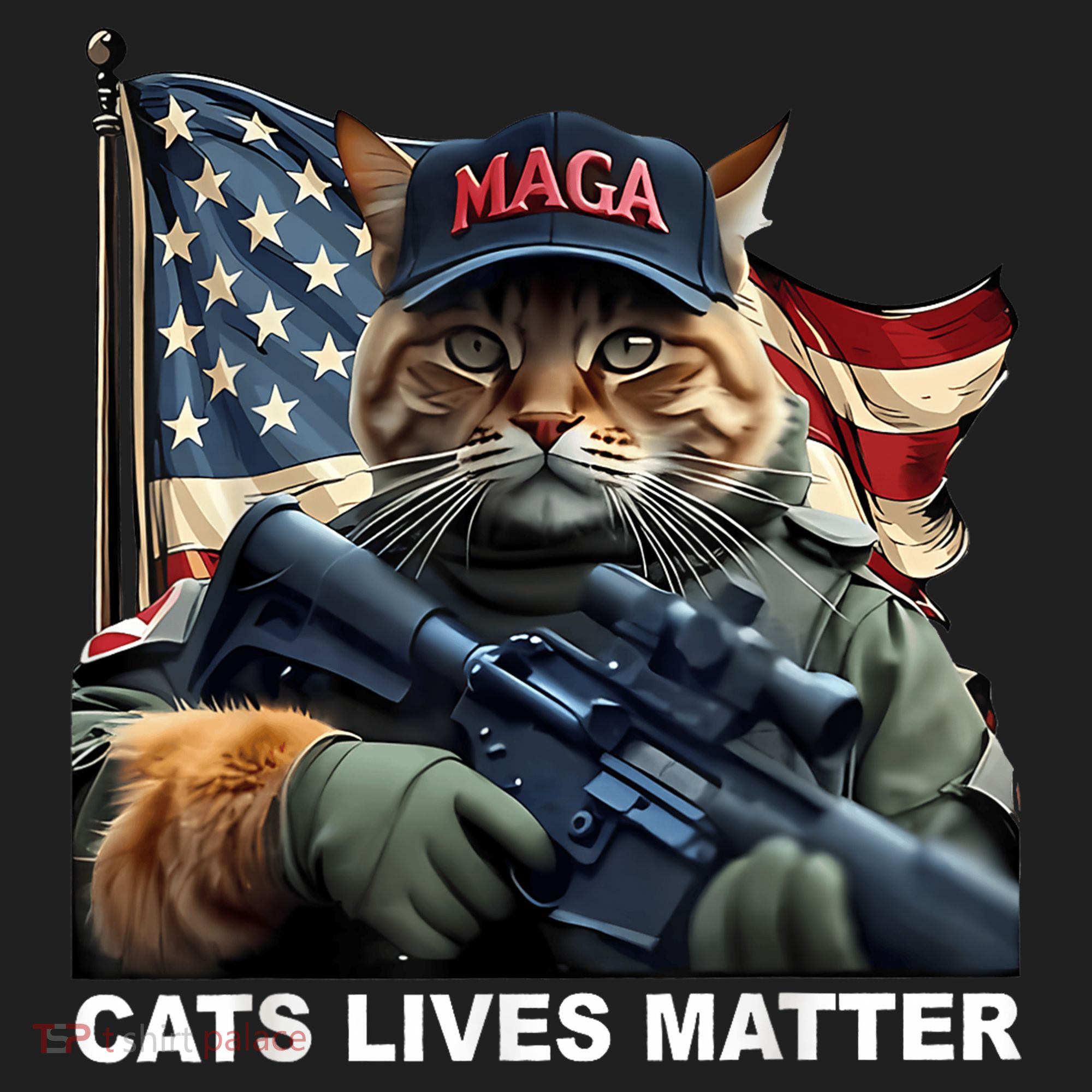 Cats Lives Matter Funny Trump 2024 Cat Maga Beanie