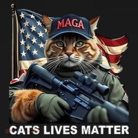 Cats Lives Matter Funny Trump 2024 Cat Maga Women's Hoodie thumb 2