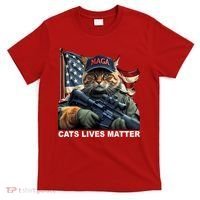Cats Lives Matter Funny Trump 2024 Cat Maga T-Shirt thumb 0