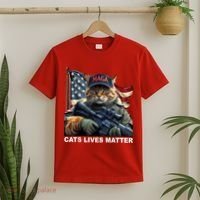Cats Lives Matter Funny Trump 2024 Cat Maga T-Shirt thumb 2