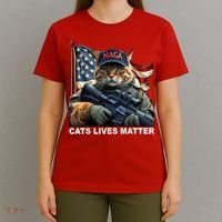 Cats Lives Matter Funny Trump 2024 Cat Maga T-Shirt thumb 4
