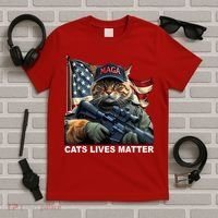 Cats Lives Matter Funny Trump 2024 Cat Maga T-Shirt thumb 5