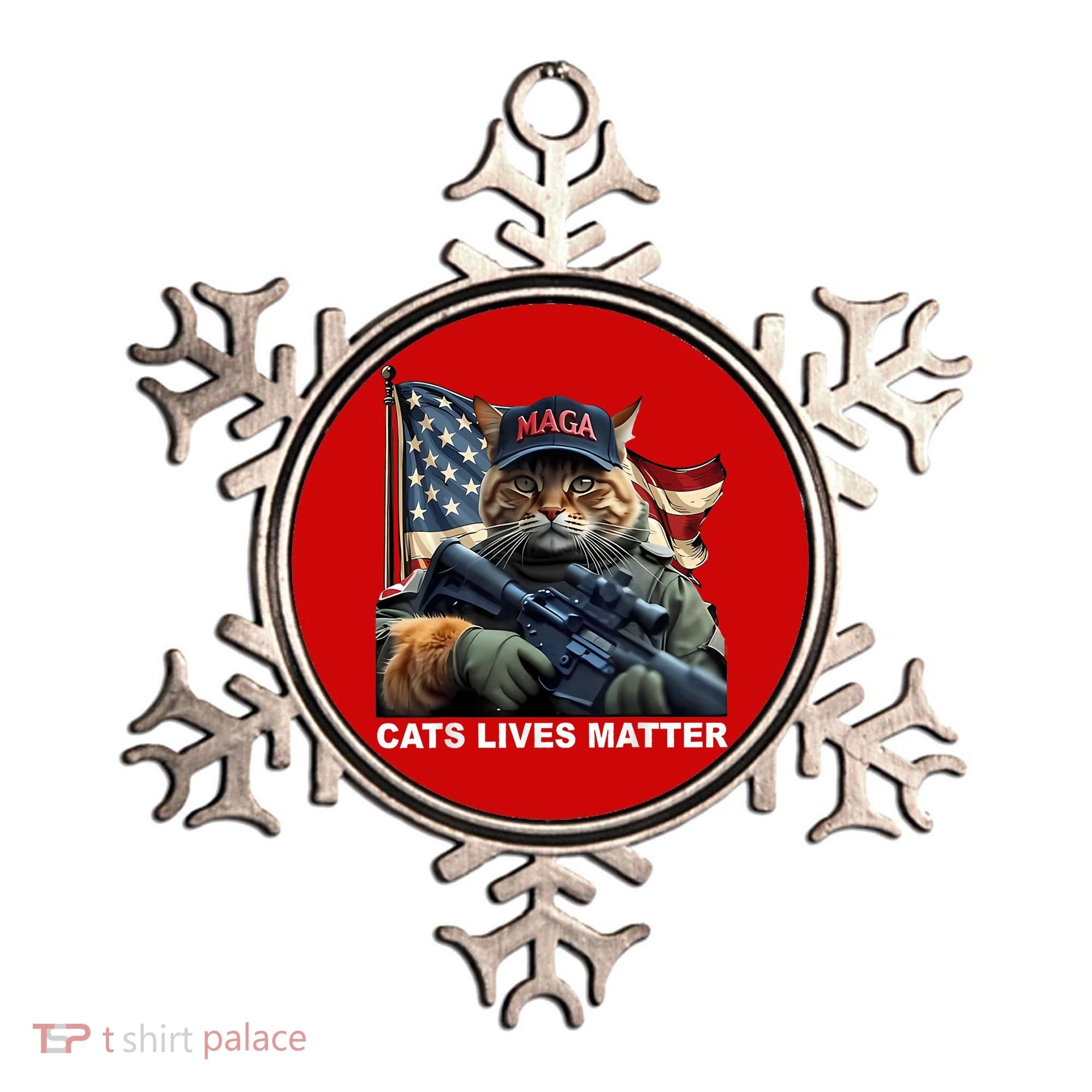 Cats Lives Matter Funny Trump 2024 Cat Maga Ornament