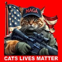 Cats Lives Matter Funny Trump 2024 Cat Maga Ornament thumb 1