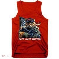 Cats Lives Matter Funny Trump 2024 Cat Maga Tank Top thumb 0