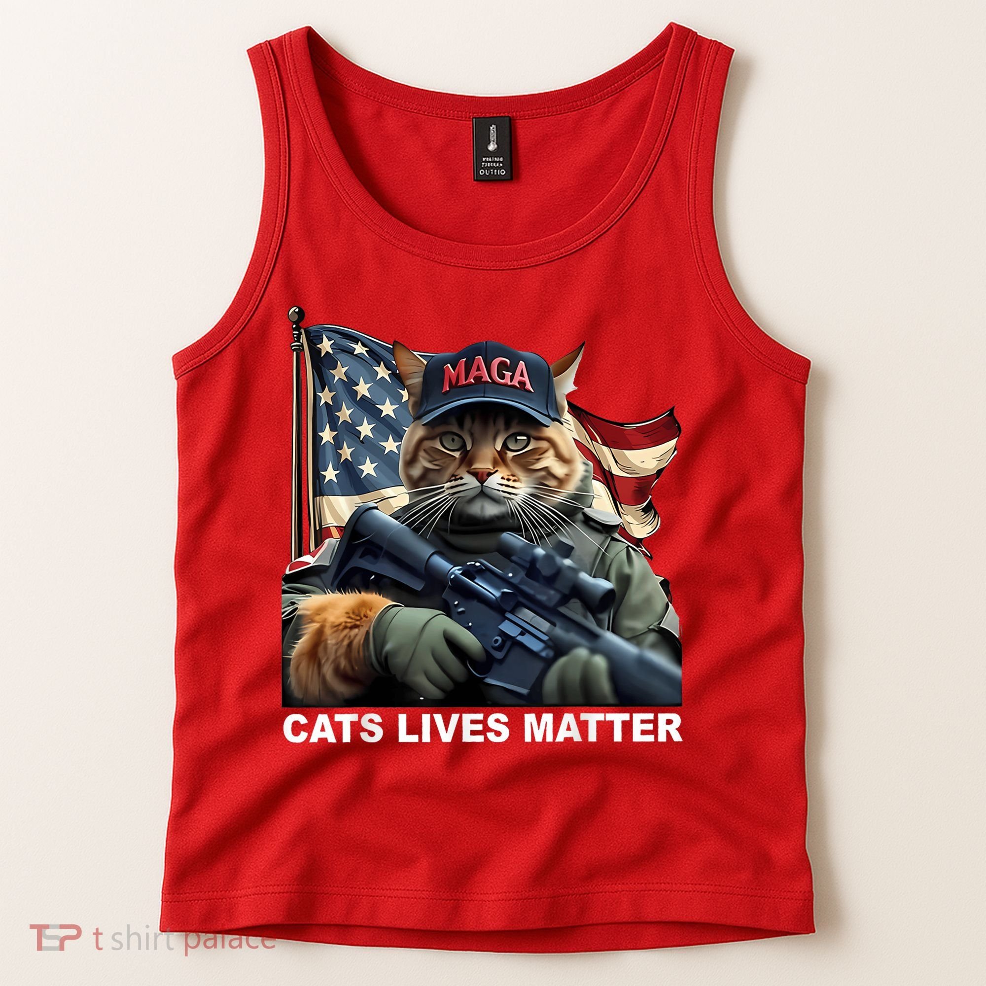 Cats Lives Matter Funny Trump 2024 Cat Maga Tank Top