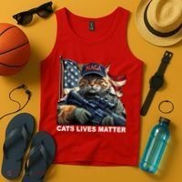 Cats Lives Matter Funny Trump 2024 Cat Maga Tank Top thumb 4