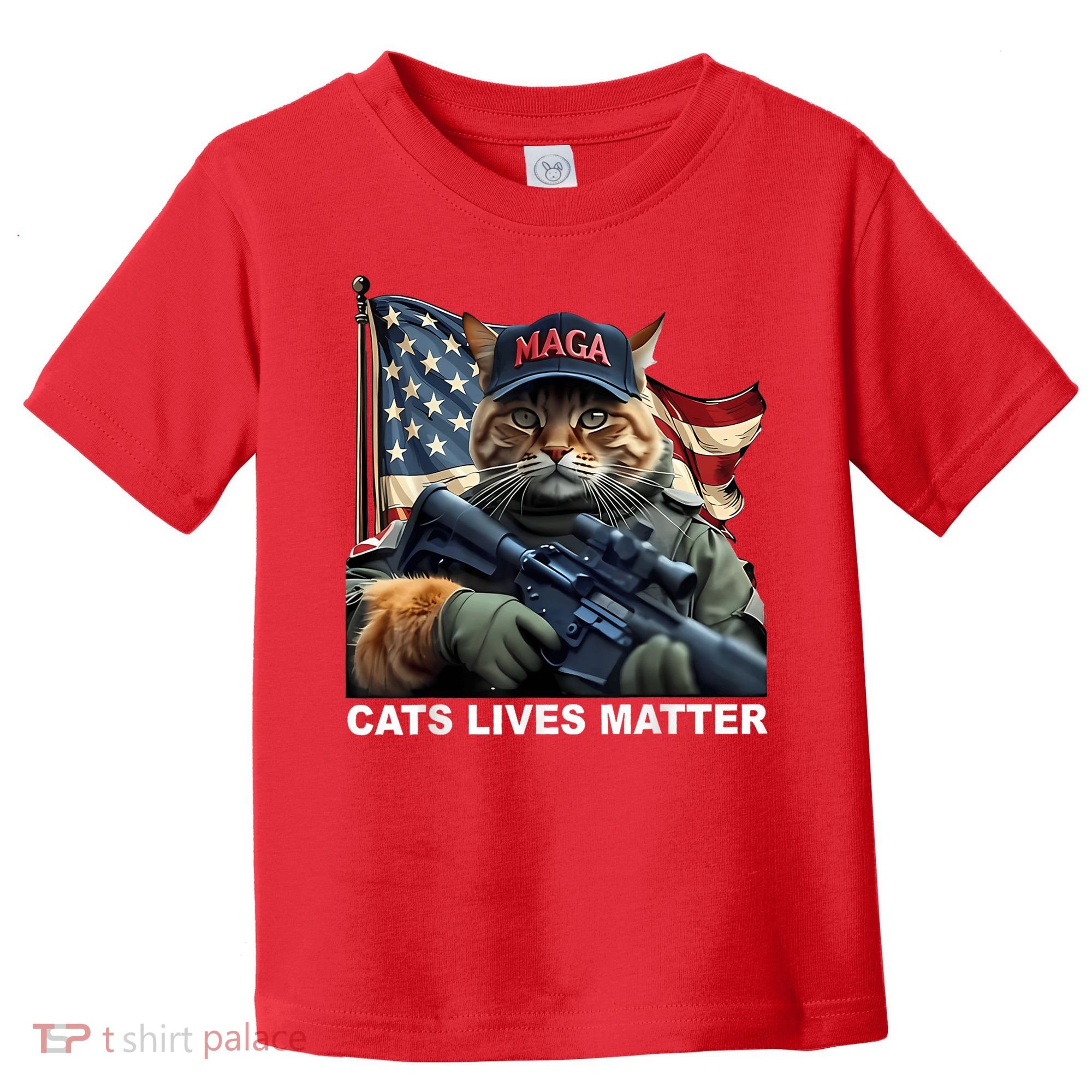Cats Lives Matter Funny Trump 2024 Cat Maga Toddler T-Shirt