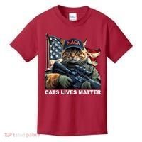 Cats Lives Matter Funny Trump 2024 Cat Maga Kids T-Shirt thumb 0