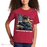 Cats Lives Matter Funny Trump 2024 Cat Maga Kids T-Shirt thumb 2