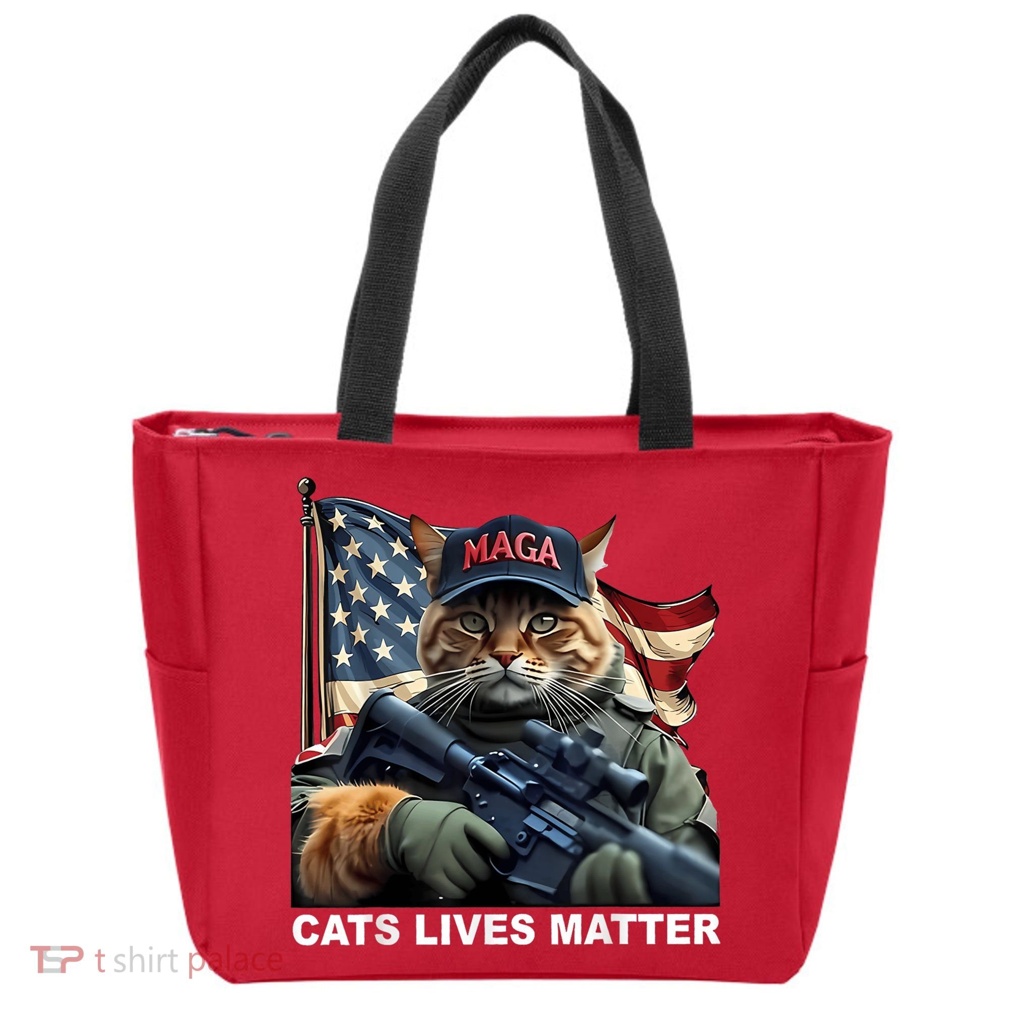 Cats Lives Matter Funny Trump 2024 Cat Maga Tote Bag