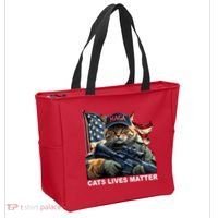 Cats Lives Matter Funny Trump 2024 Cat Maga Tote Bag thumb 2