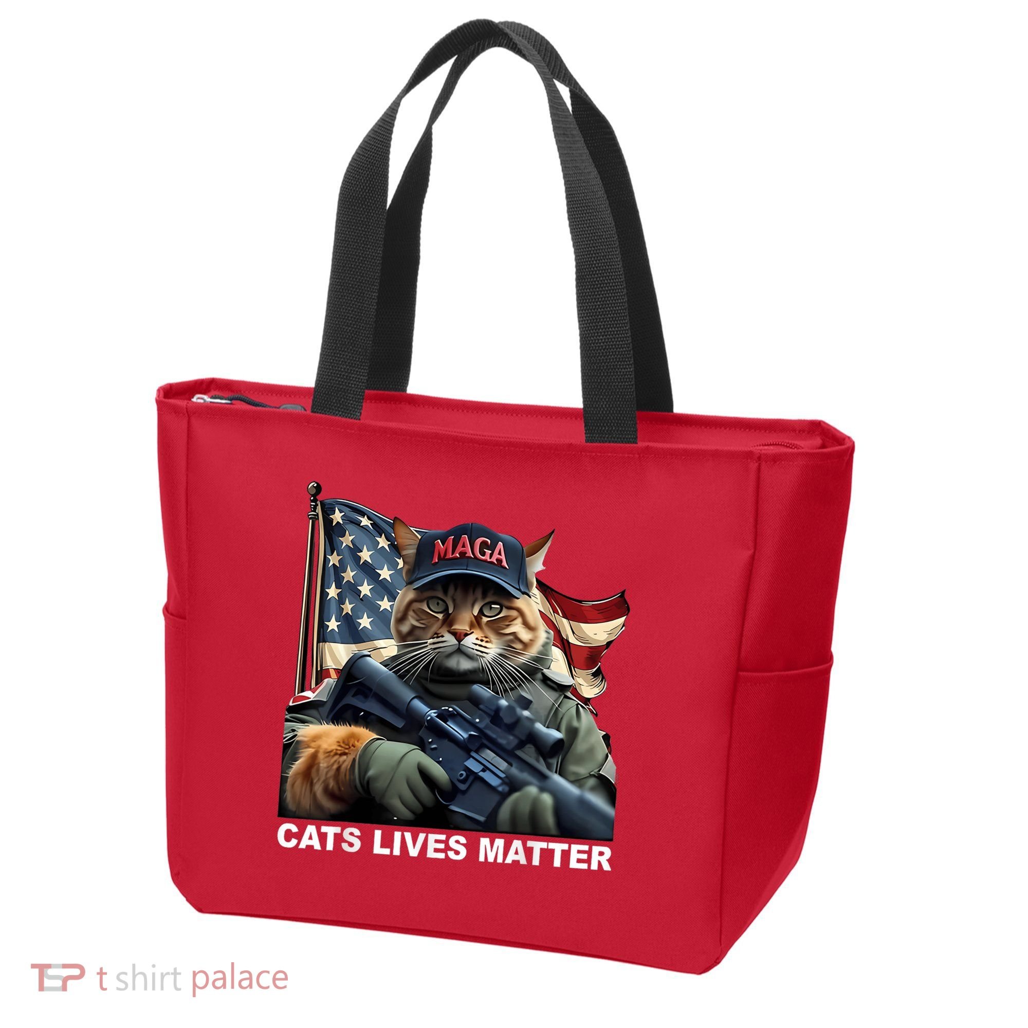 Cats Lives Matter Funny Trump 2024 Cat Maga Tote Bag