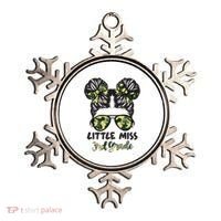 Camo Little Miss 3rd Third Grade Messy Bun Hair Tie Bow Ornament thumb 0