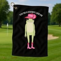 Cowboy Like Me Frog Golf Towel thumb 1