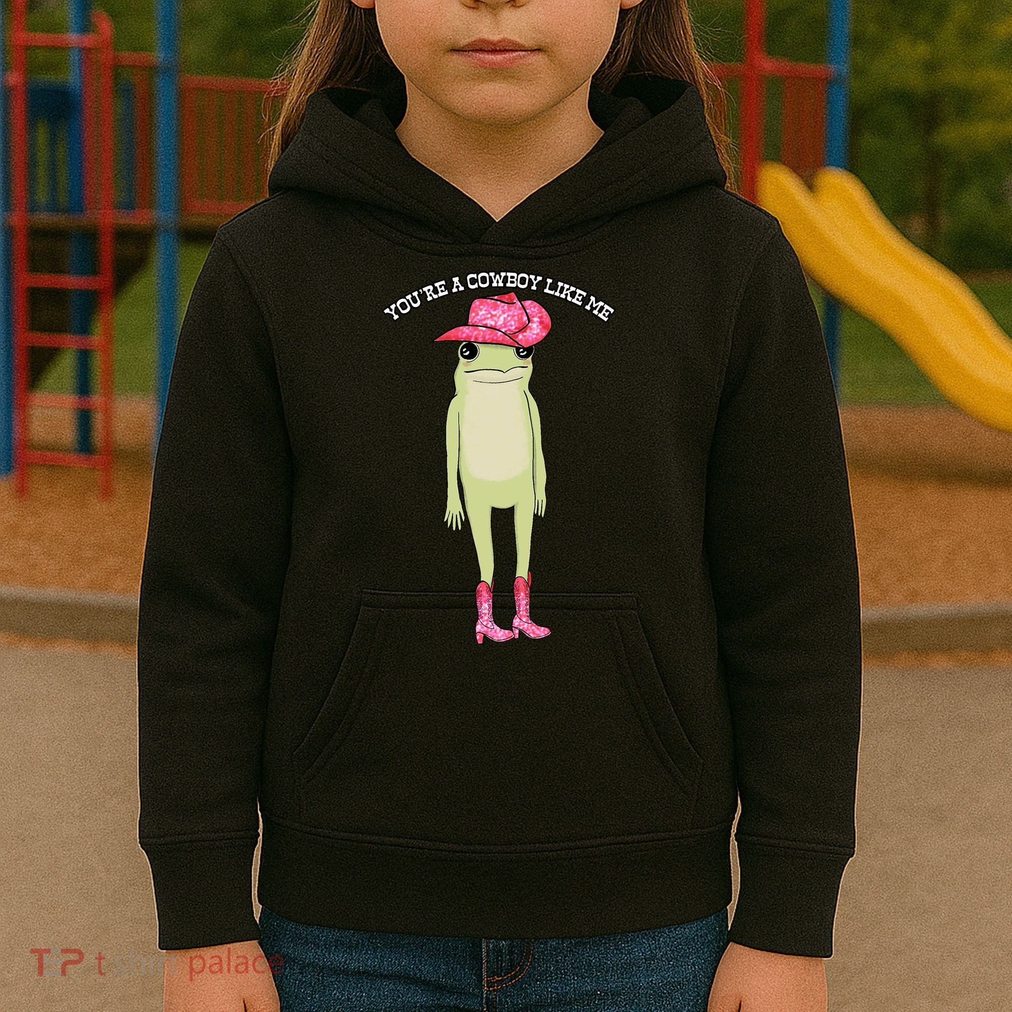 Cowboy Like Me Frog Kids Hoodie