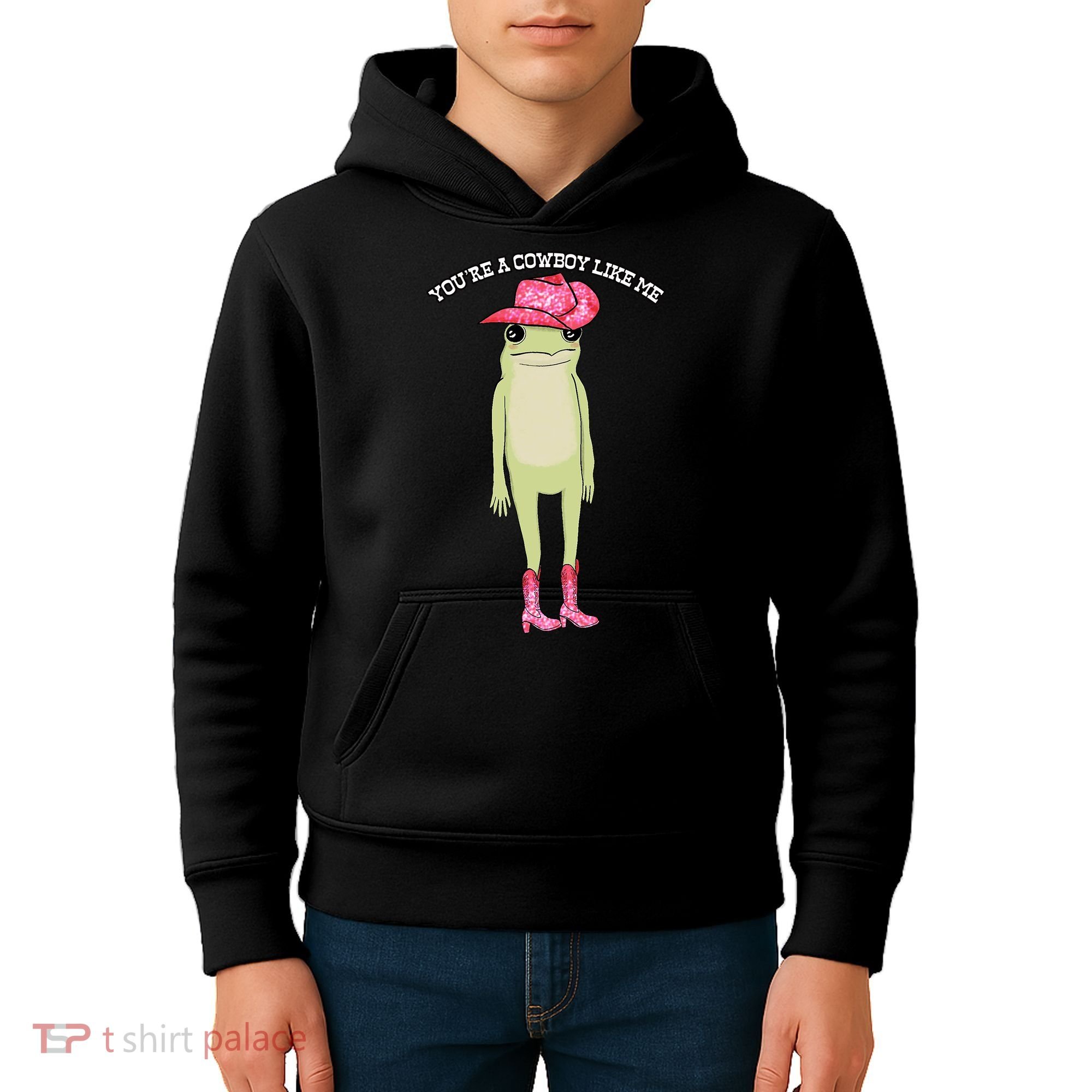 Cowboy Like Me Frog Kids Hoodie