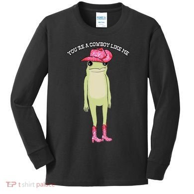 Cowboy Like Me Frog Kids Long Sleeve Shirt