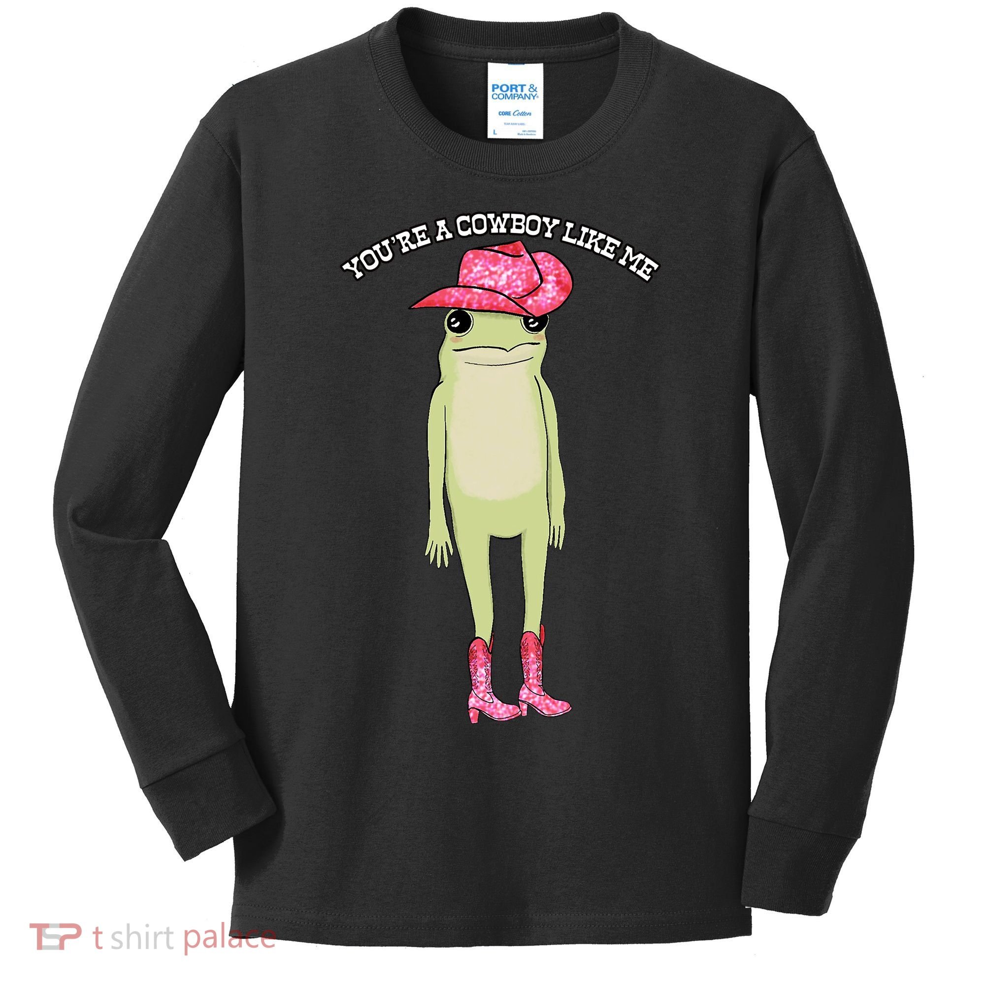 Cowboy Like Me Frog Kids Long Sleeve Shirt