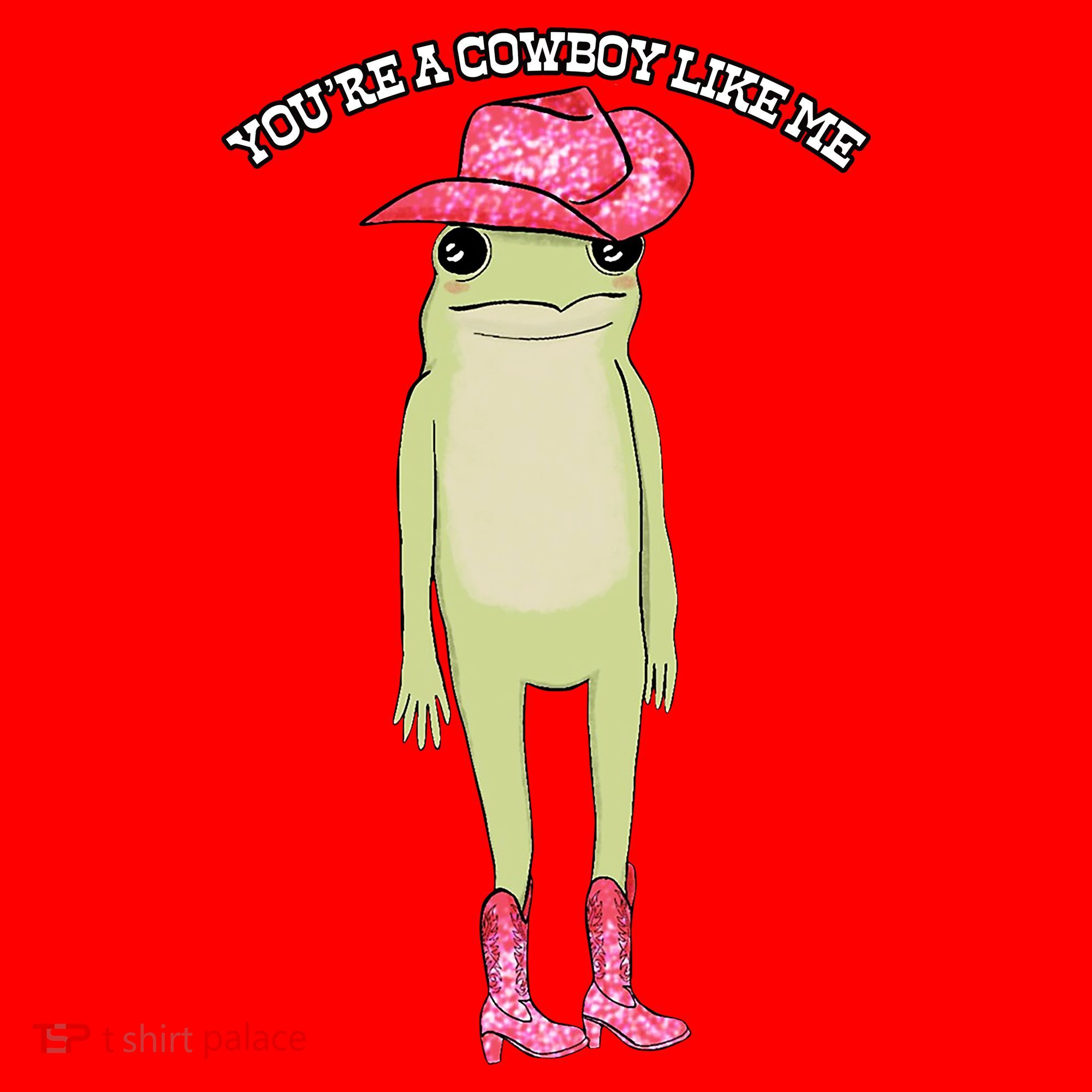 Cowboy Like Me Frog Santa Hat