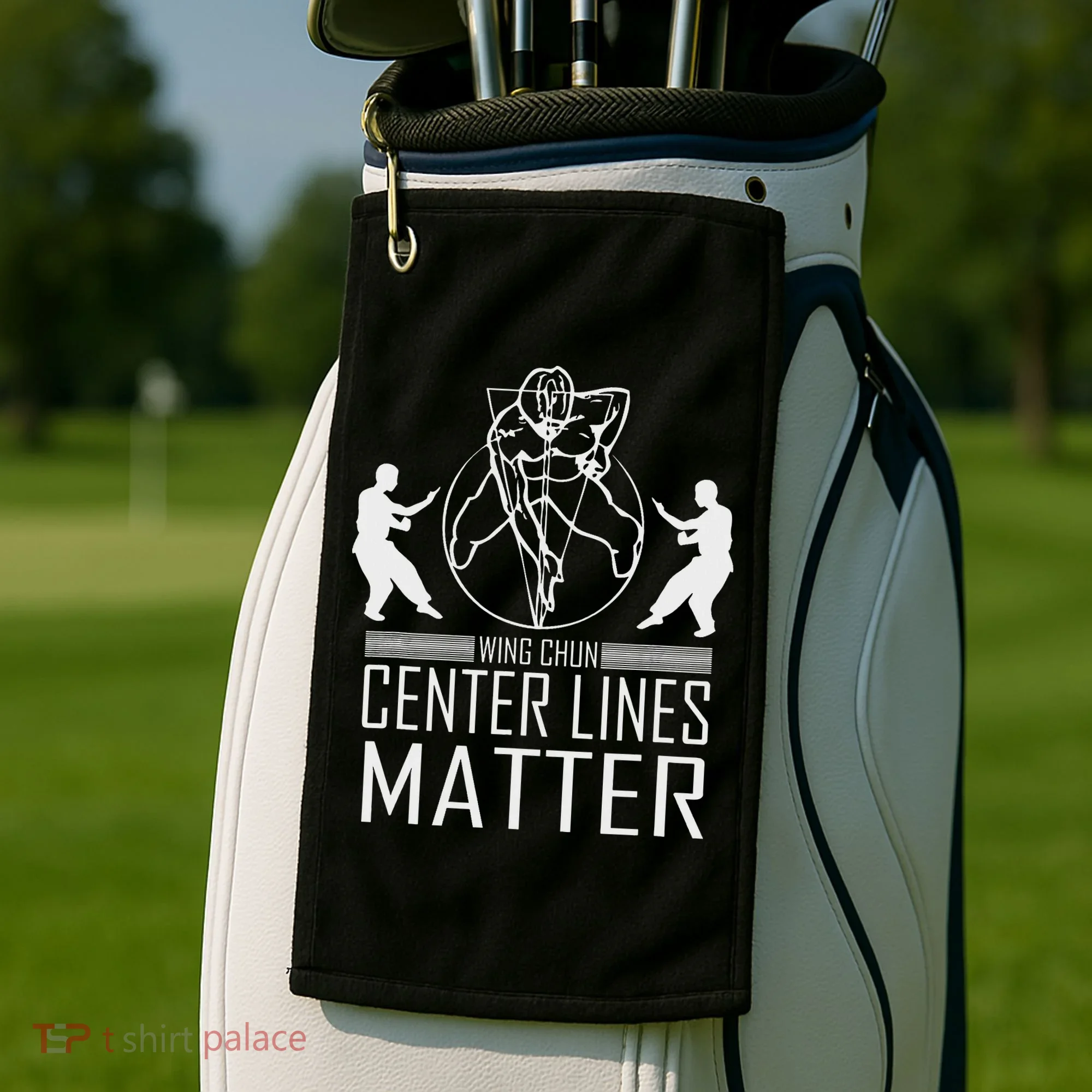 Center Lines Matter Wing Chun Golf Towel