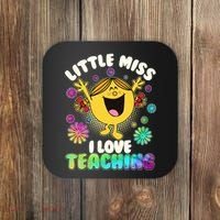 Cute Little Miss I Love Teaching Coaster thumb 0