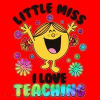 Cute Little Miss I Love Teaching Santa Hat thumb 1