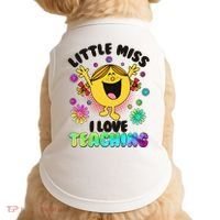 Cute Little Miss I Love Teaching Doggie Tank thumb 0