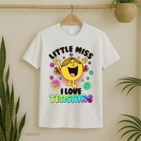 Cute Little Miss I Love Teaching T-Shirt thumb 2