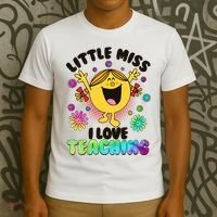 Cute Little Miss I Love Teaching T-Shirt thumb 3