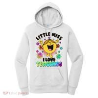 Cute Little Miss I Love Teaching Women's Hoodie thumb 0