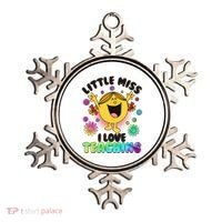 Cute Little Miss I Love Teaching Ornament thumb 0