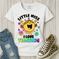 Cute Little Miss I Love Teaching Women's T-Shirt thumb 3