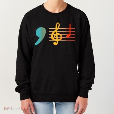 Comma La Music Notes Kamala Harris Music Teacher Elections Women's Sweatshirt
