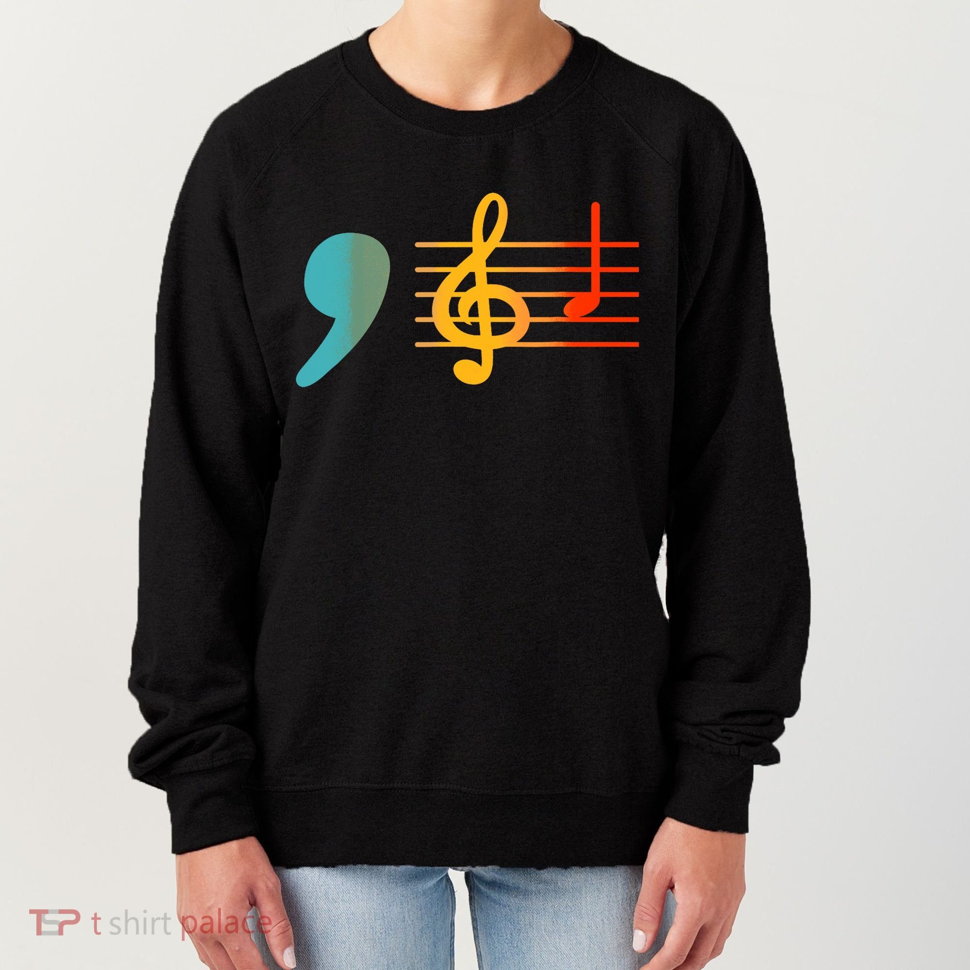 Comma La Music Notes Kamala Harris Music Teacher Elections Women's Sweatshirt