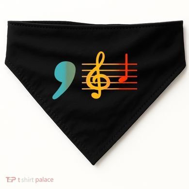 Comma La Music Notes Kamala Harris Music Teacher Elections USA-Made Doggie Bandana