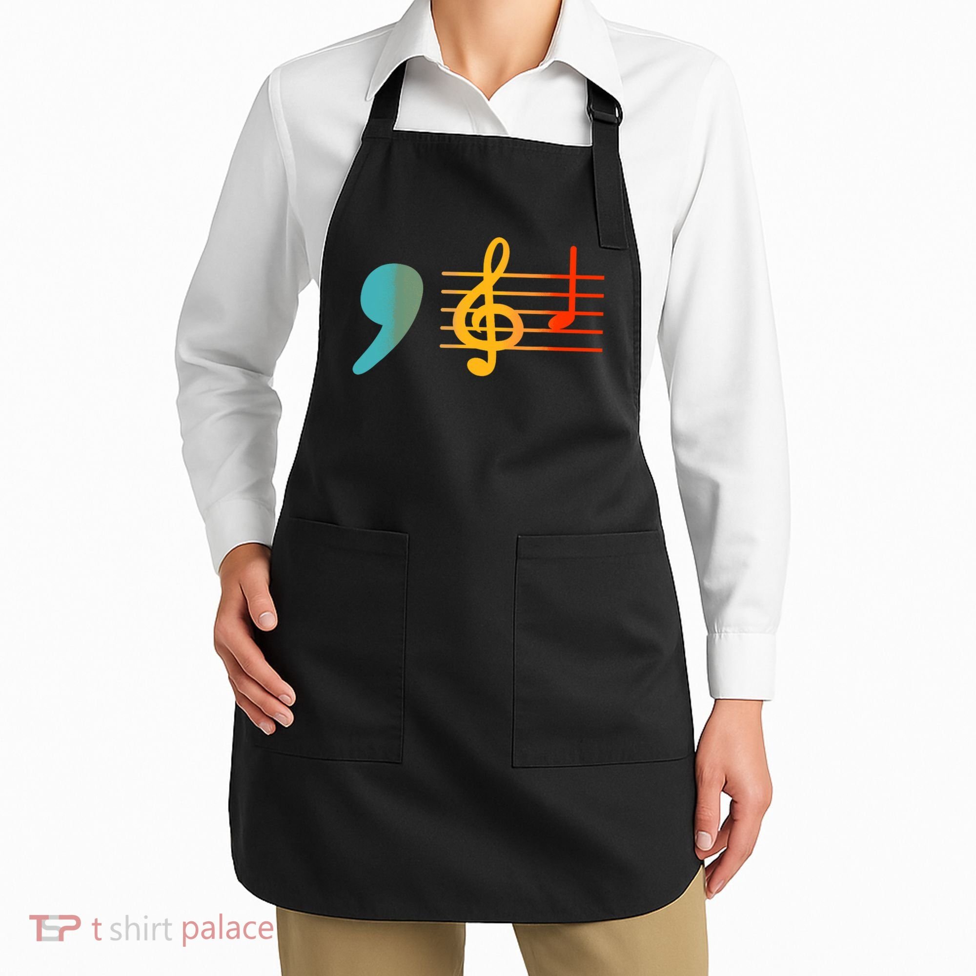 Comma La Music Notes Kamala Harris Music Teacher Elections Apron