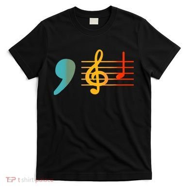 Comma La Music Notes Kamala Harris Music Teacher Elections T-Shirt