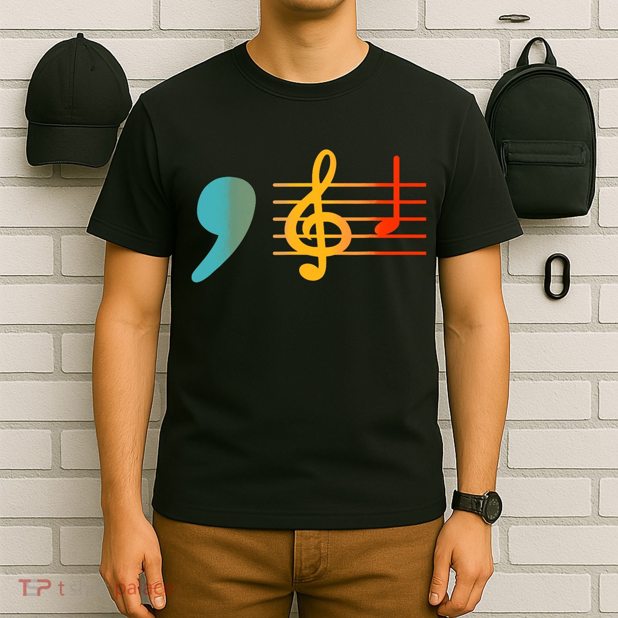 Comma La Music Notes Kamala Harris Music Teacher Elections T-Shirt
