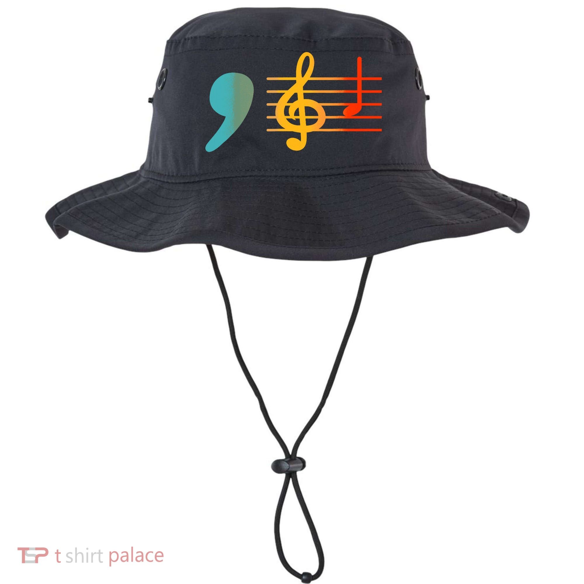 Comma La Music Notes Kamala Harris Music Teacher Elections Bucket Hat