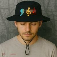 Comma La Music Notes Kamala Harris Music Teacher Elections Bucket Hat thumb 2