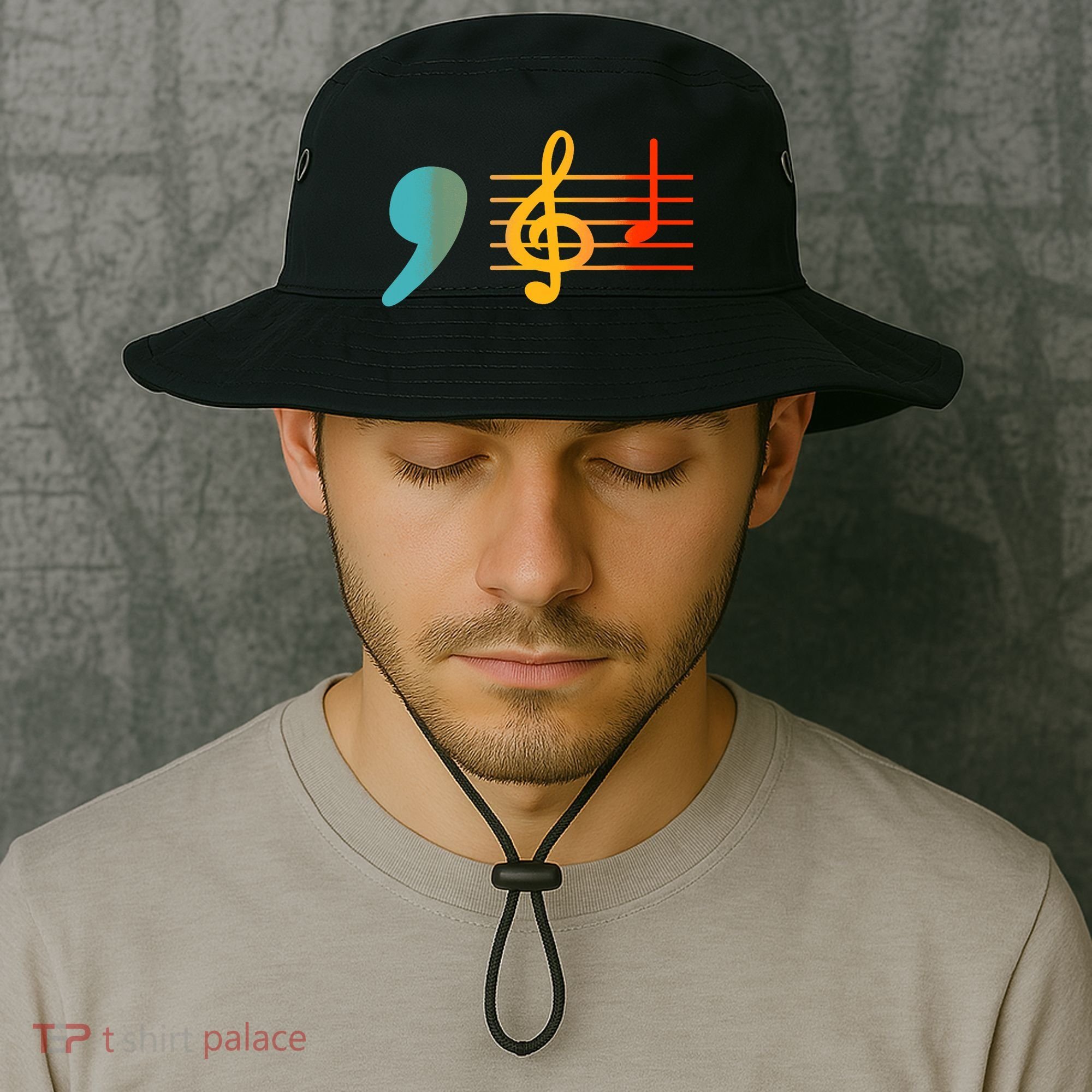 Comma La Music Notes Kamala Harris Music Teacher Elections Bucket Hat