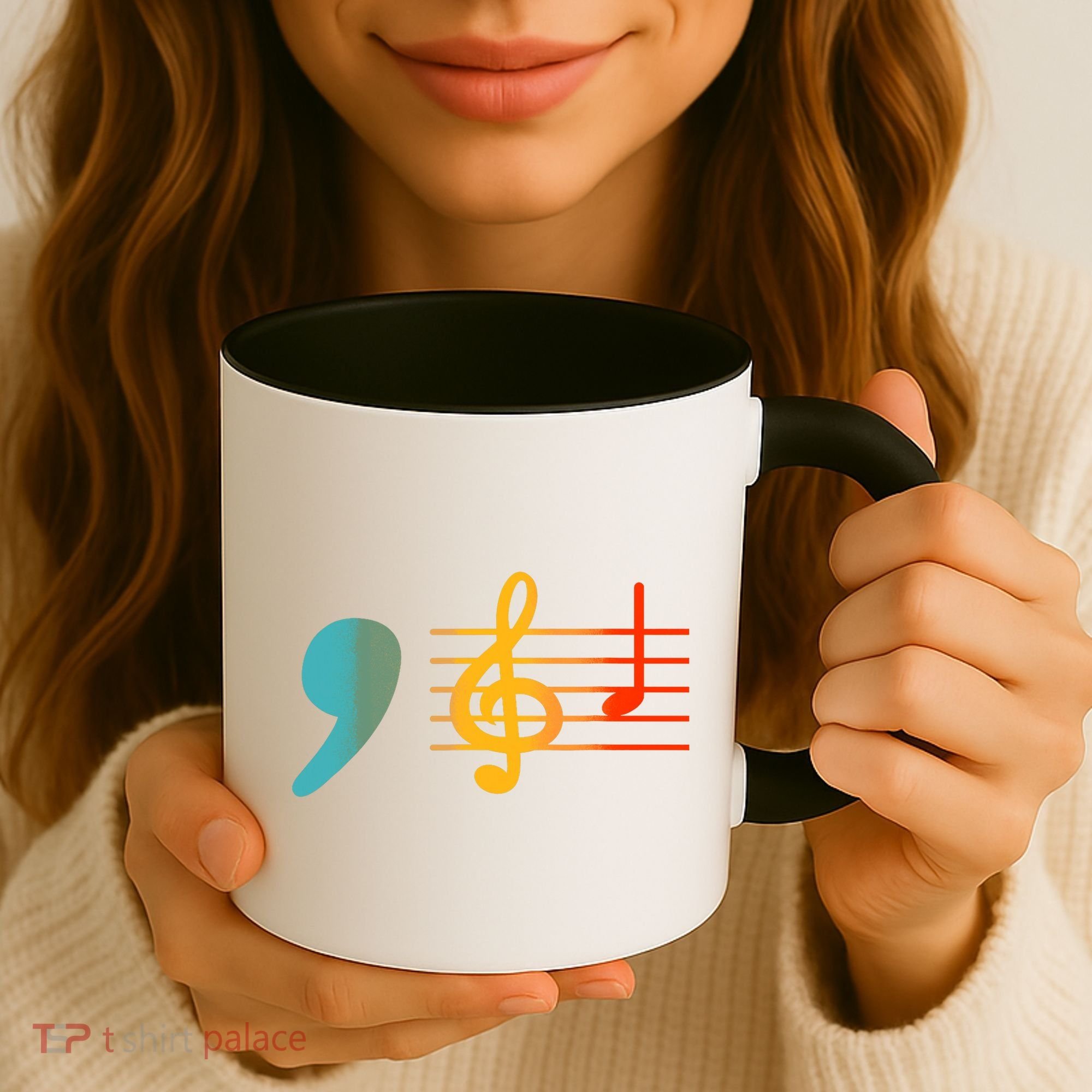 Comma La Music Notes Kamala Harris Music Teacher Elections Coffee Mug