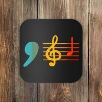 Comma La Music Notes Kamala Harris Music Teacher Elections Coaster thumb 0